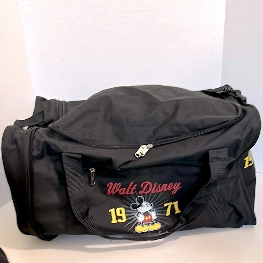 Disney Parks Walt Disney Packable Black Duffel Bag